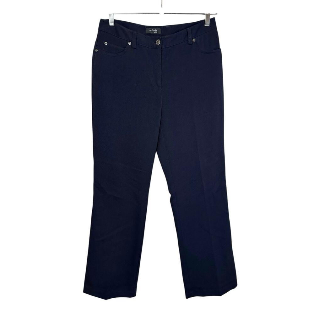 Rafaella Petite Trouser Dress Pants Dark Blue Size 6P Minimalist Academia Career